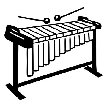 Simple filled stroke xylophone