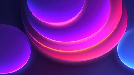 Obraz premium Modern Abstract Background with Glowing Spheres and Vibrant Colors for Contemporary Design Projects