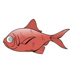 Simple gradient side fish