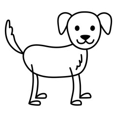 Simple cute doodle dog