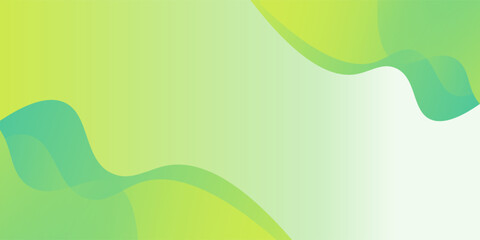 template banner with green gradient color. design with liquid shape.