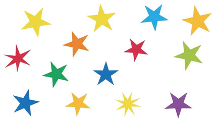 Vibrant Multicolored Stars Pattern for Celebration and Party