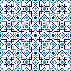 Seamless abstract geometric pattern in Arabic style