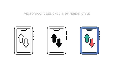 Sharing vector design in modern and trendy style icon
