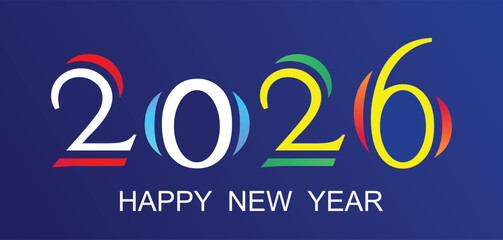 2026 Emblem &ndash; Modern Year Identity Vector Mark