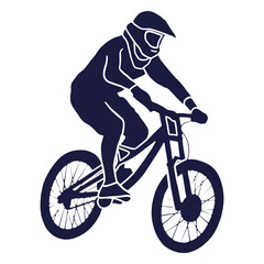 Naklejka premium Mountain bike rider silhouette