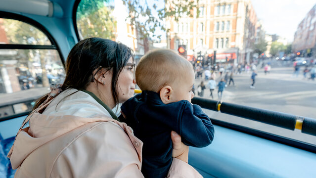 View from the upper deck of a London bus