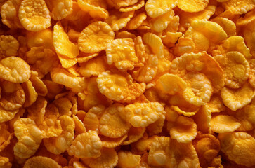 close up of corn flakes background