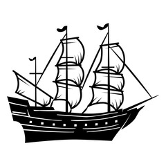 Sailing ship cut out