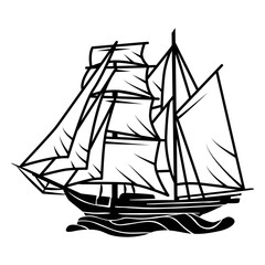 Sailing boat cut out