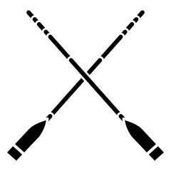 Crossed oars flat