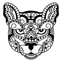 Naklejka premium Cougar head tribal