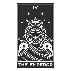 Tarot card the emperor cut out