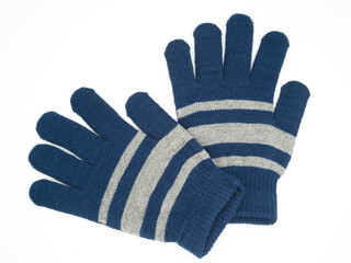 A pair of inexpensive mass produced knit gloves.