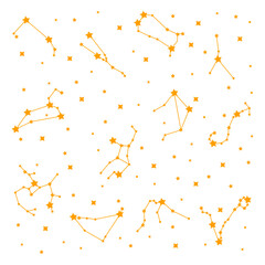 Yellow constellations stroke © Vexels