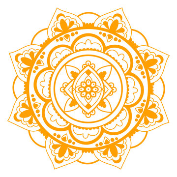 Yellow mandala design