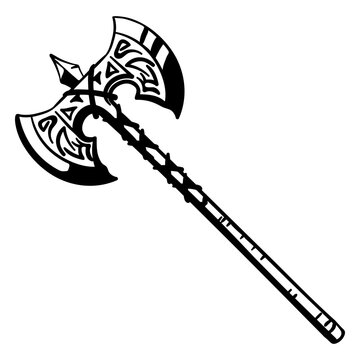 Double axe filled stroke