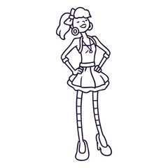 80s girl teenager character