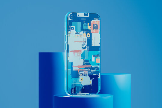 Mobile technology demonstrates transparency in modern design