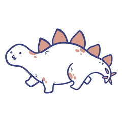 Cute stegosaurus dinosaur © Vexels