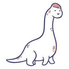 Cute brontosaurus dinosaur © Vexels