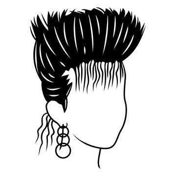80's spiky hairstyle cut out