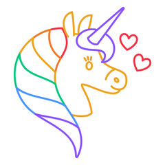 Rainbow unicorn stroke