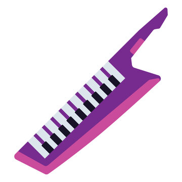 Purple keytar semi flat