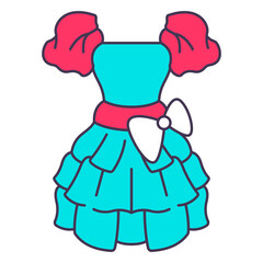 Prom dress color stroke © Vexels