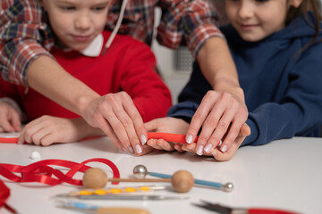 Christmas creativity with children making crafts