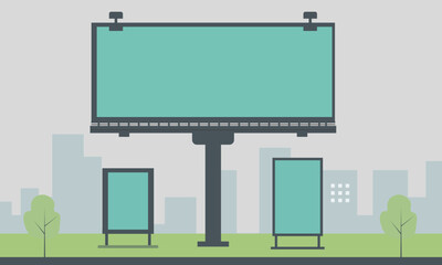 Billboard blank promotion corporate design template