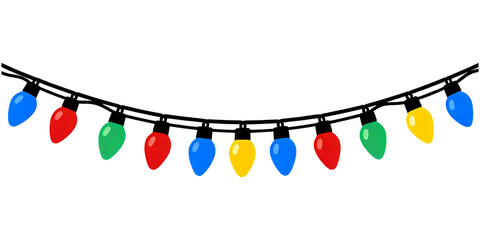 Luminous string of multicolor party lights ideal for festive decorations and special occasion ambiance