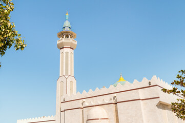The Al Sarooj Mosque located in the Shatti Al Qurum district of Muscat, in the Sultanate of Oman.