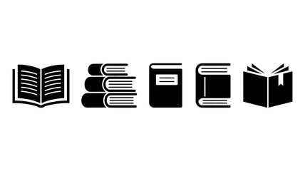 Explore knowledge with versatile book icons, perfect for educational projects, libraries, or reading promotions &ndash; a modern and minimalist design set