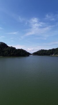 drone view ngebel lake 