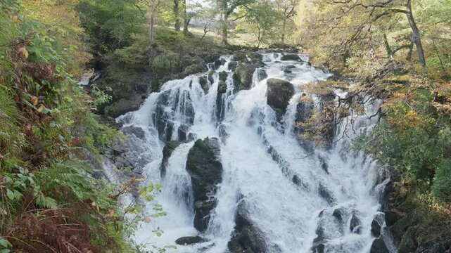 Swallow Falls waterfall, Betws y Coed, Wales, UK