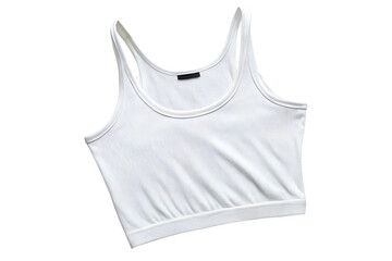 White Sports Bra Crop Top Wireless Bralette Tank Comfort Cotton Blend