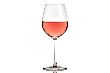 Glass of Ros&eacute; Wine Transparent Background PNG