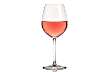 Glass of Rosé Wine Transparent Background PNG