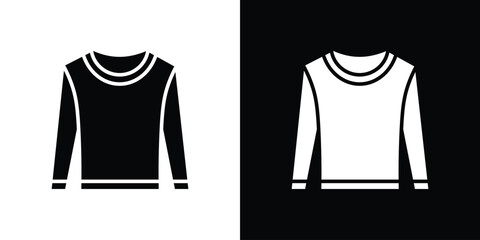 Sweatshirt icons vector silhouette design. Vector flat graphic design illustration.