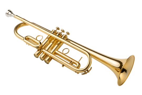 Professional Bb Trumpet Gold Lacquer – High Resolution Studio Photo