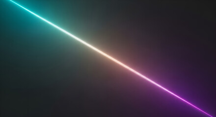 Neon Light Gradient Line Teal Pink Purple Dark Copy Space