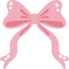 cute bow tie ribbon accessories vector cartoon illustration