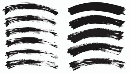 set of black and white vector ribbons