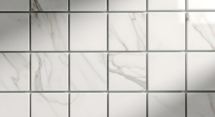 White Square Marble Tiles Background Texture