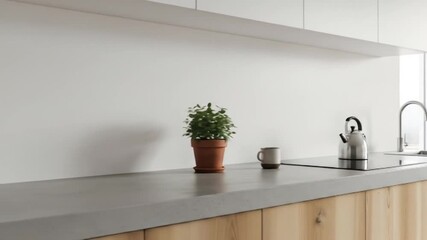 Modern Kitchen Interior Design with Natural Light and Wooden Accents for a Stylish Home