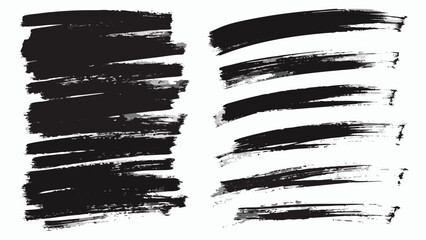 set of grunge brush strokes