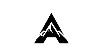 Bold letter A logo with mountain peaks integrated into its design.