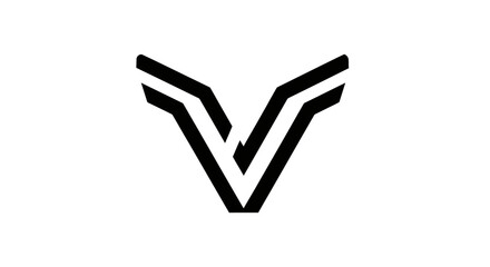 Bold and modern V letter logo design.