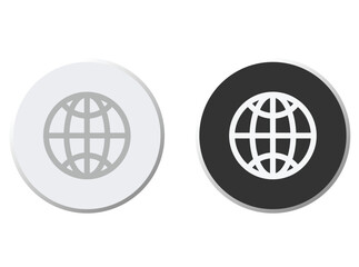Go to web symbol icon. web earth icon vector.